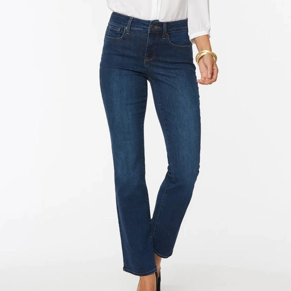 NYDJ Marilyn Straight Jeans In Size 6 Petite - Picture 2 of 10